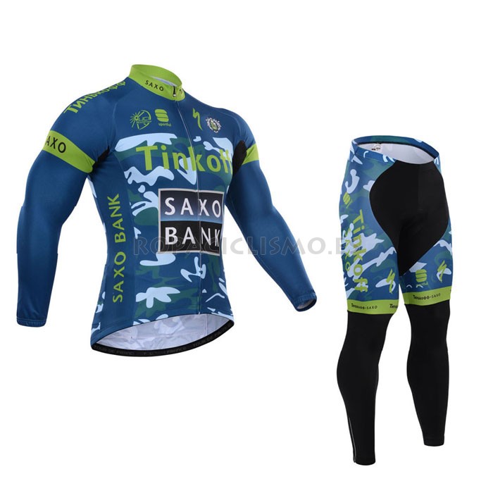 2015 Maillot Saxo bank mangas largas Verde